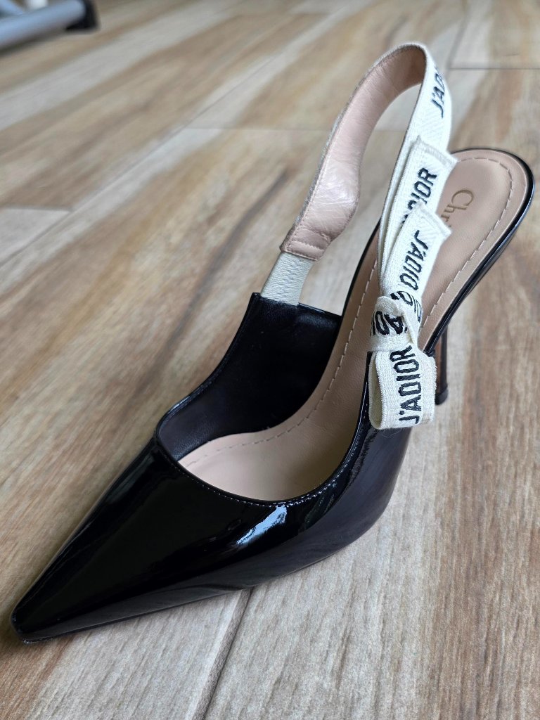 Dior J'adior Black Patent Leather Pumps Shoes. Eur. 36.5